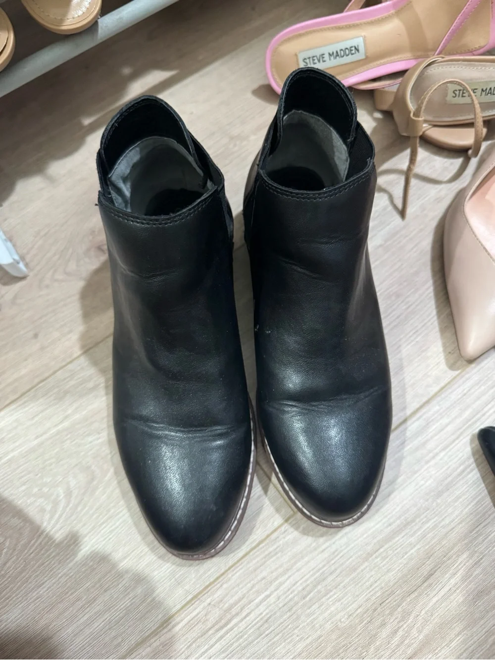 Cynthia Rowley Black Leather Ankle Boots